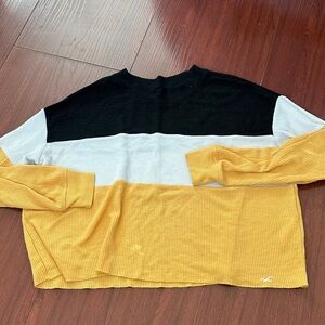 Hollister Black Waffle Knit Boyfriend Tee